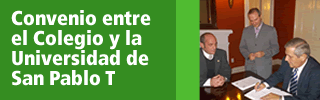 Convenio entre el Colegio y la Universidad de San Pablo T