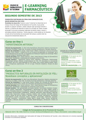 Afiche: Cursos Online Segundo Semestre 2013