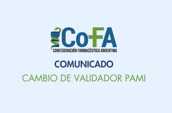 Convenio PAMI – Cambio de validador central a partir del 1º de noviembre