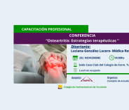 Capacitacion Profesional:  “OSTEARTRITIS: ESTRATEGIAS TERAPEUTICAS”