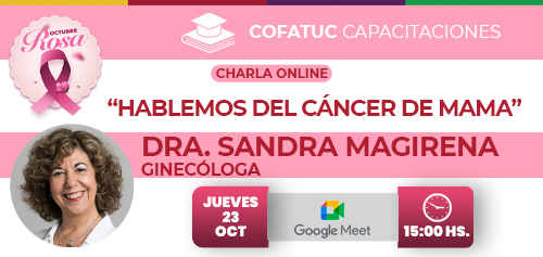 Charla online: “Hablemos del cáncer de mama”