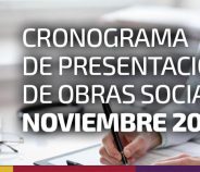 CRONOGRAMA DE PRESENTACIÓN DE OBRAS SOCIALES. NOVIEMBRE 2025