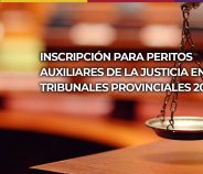 Inscripción para Peritos Auxiliares de la Justicia en Tribunales Provinciales 2026