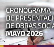 CRONOGRAMA DE PRESENTACIÓN DE O. SOCIALES. MAYO 2026