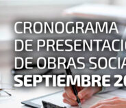 CRONOGRAMA DE PRESENTACIÓN DE OBRAS SOCIALES. SEPTIEMBRE 2026